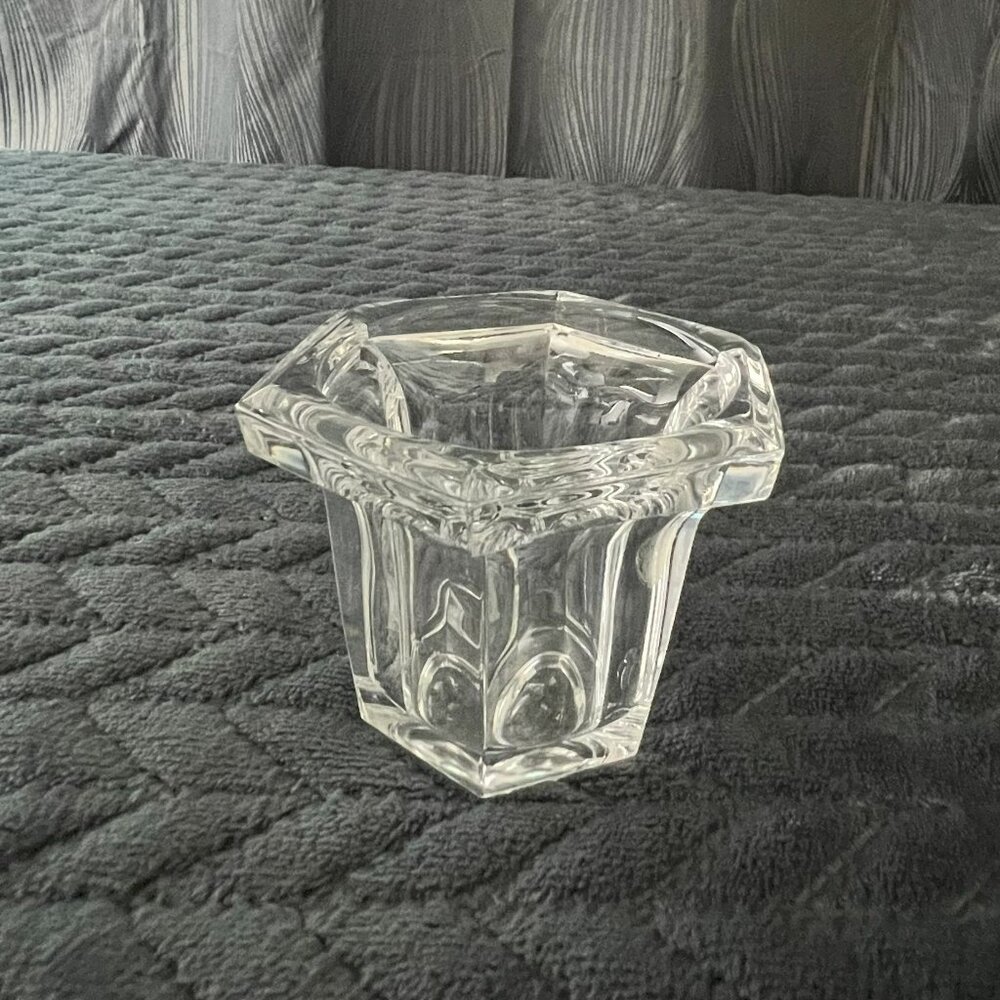 Vintage 24% Lead Crystal 6-sided Candle Holder